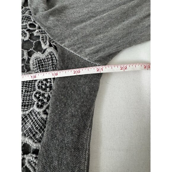 Lola Crochet L Gray Floral Assymetrical Italy Lagenlook Fairy Grunge Whimsigoth - Picture 6 of 10